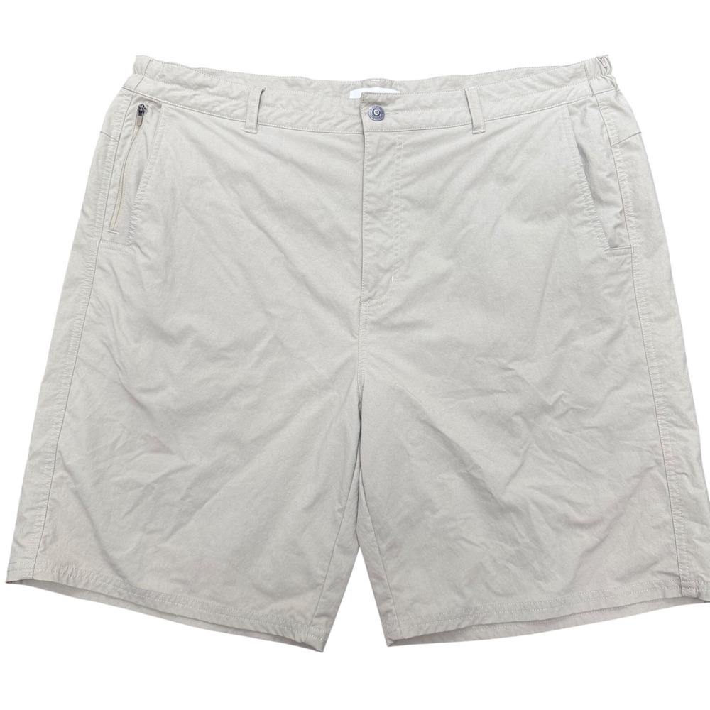 Duck Camp Drifter Shorts‎ Mens 2X Green Khaki Nylon Stretch Outdoor Performance